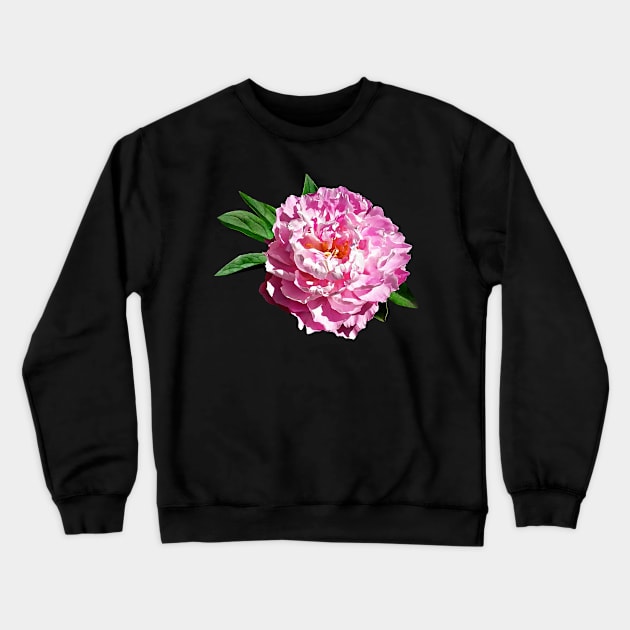 One Pale Pink Peony Crewneck Sweatshirt by SusanSavad